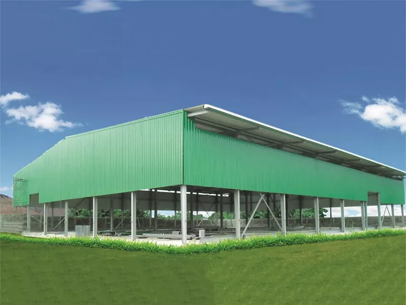 Öko-frëndlech Prefab Metal Warehouse Building