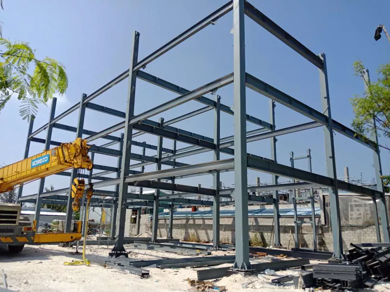 Praktesch a Schéin Steel Frame Warehouse Construction